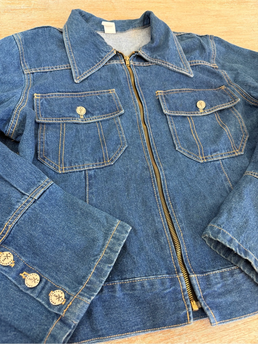 🌱 Vintage X’ers by Fashionplate 90’s 100% Cotton Denim Jacket-Vintage Size 2X